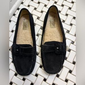 UGG Black Suede Loafers